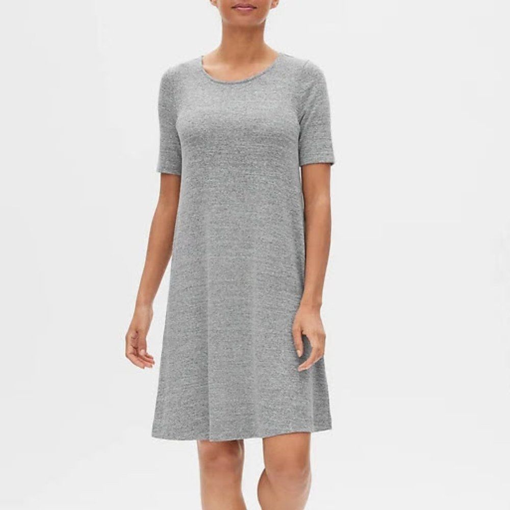 GAP Factory Softspun Swing Dress in Light Gray